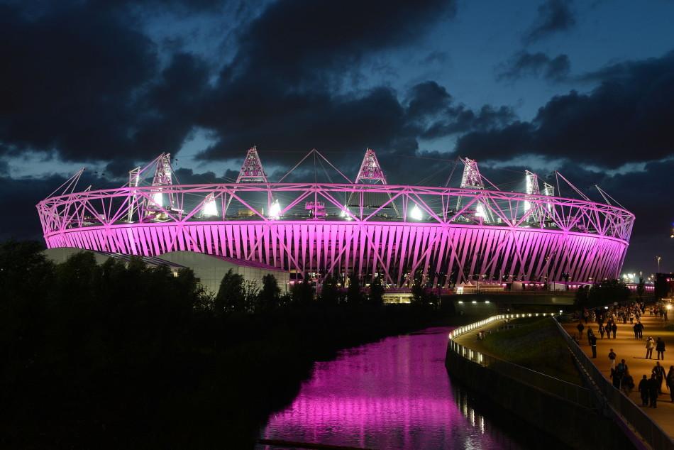 The former London Olympic Stadium is now being renovated as a field for the West Ham soccer team.