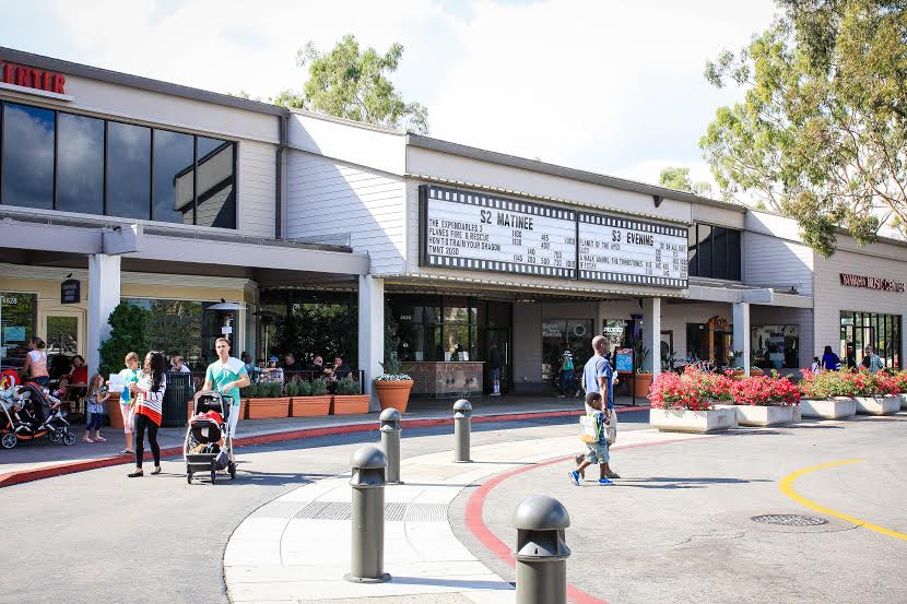 The Woodbridge Village Center is a popular location for movie-going  families on the weekends.