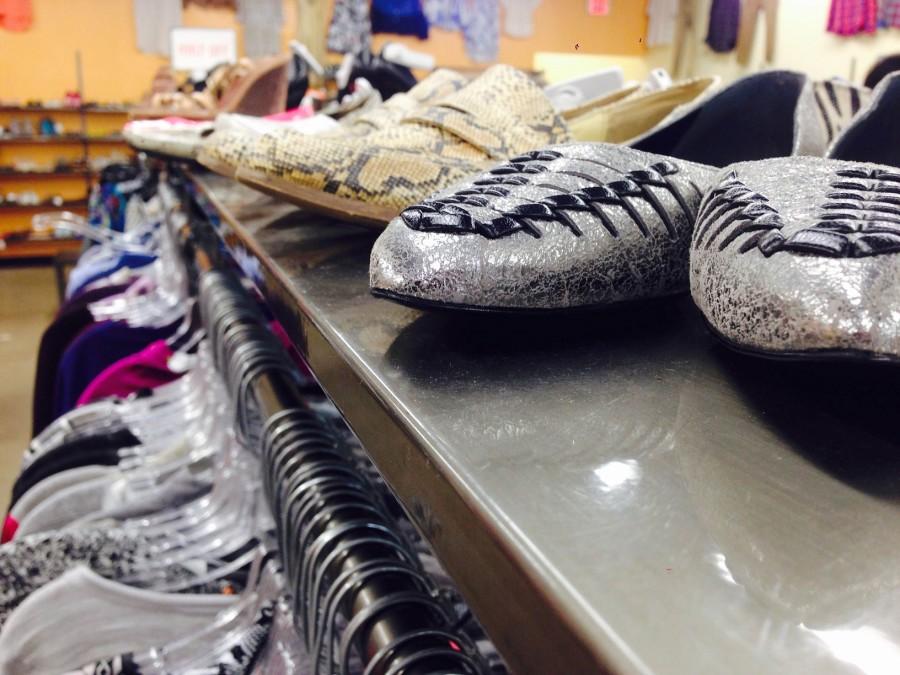 The Crossroads Trading Company offers a variety of funky, secondhand clothing and shoes.