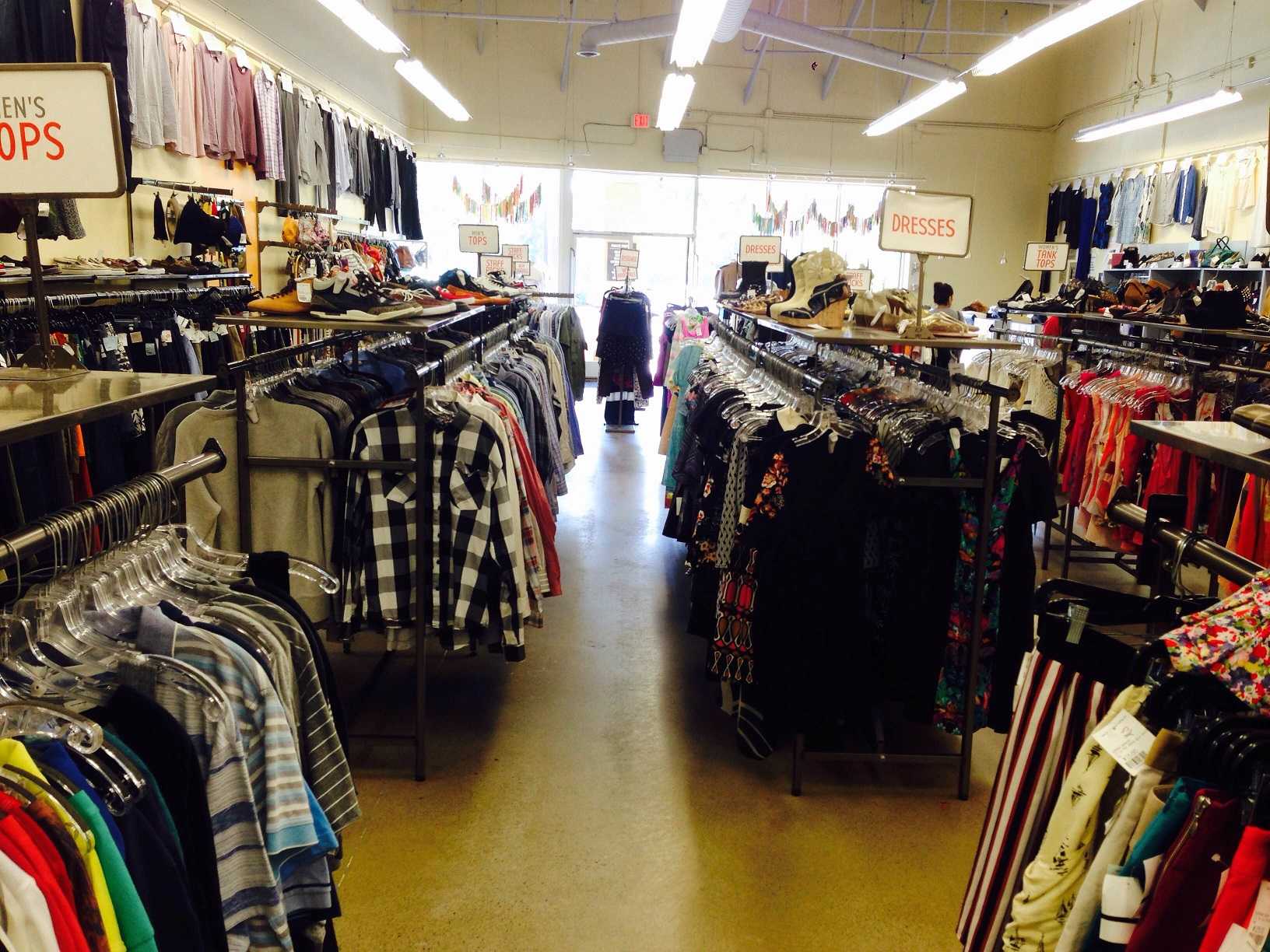 Crossroads Trading Company, located at the Crossroads Plaza is a popular spot for students to buy secondhand clothing.