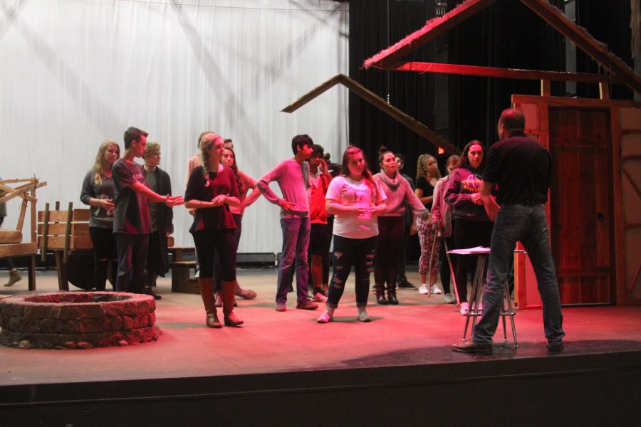 Cast members rehearse for their upcoming  performance.                                                                  					  