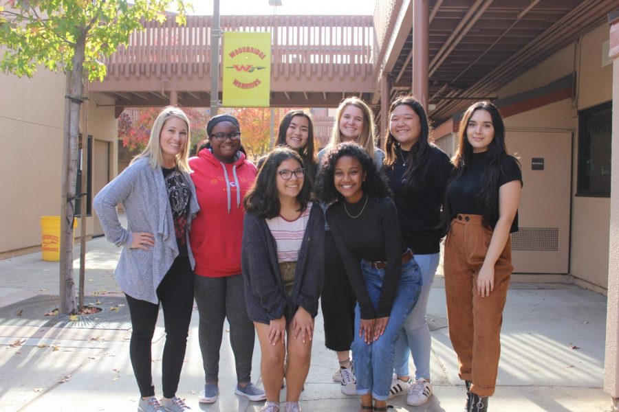 Lauren Stallings, Alyse Leigh, Claire Wong, Emily Steinhouser, Kylie James, Rahan Alemi, Jessica Ramirez, and Malaz Nour prepare for a year of hope.
