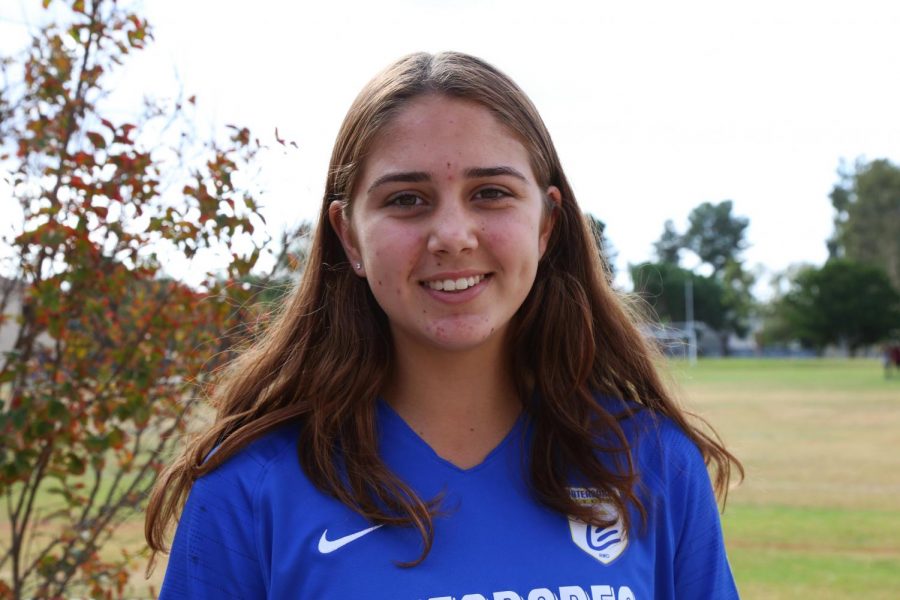 Sophomore and soccer player Ellie Khorashadi fuels up to conquer her games. 