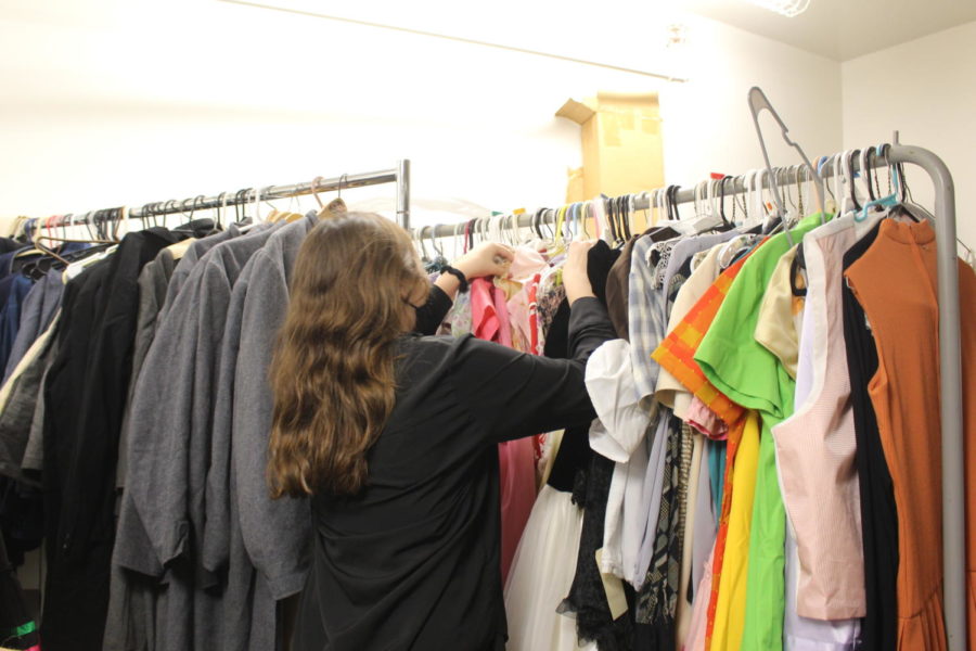 Students in the costume department look for unique items that would match best with the theme of the play and the character’s identity. 


