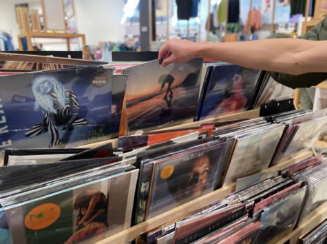 Albums upon albums at Urban Outfitters fill the shelves, as individuals go searching for their favorite artists. 
