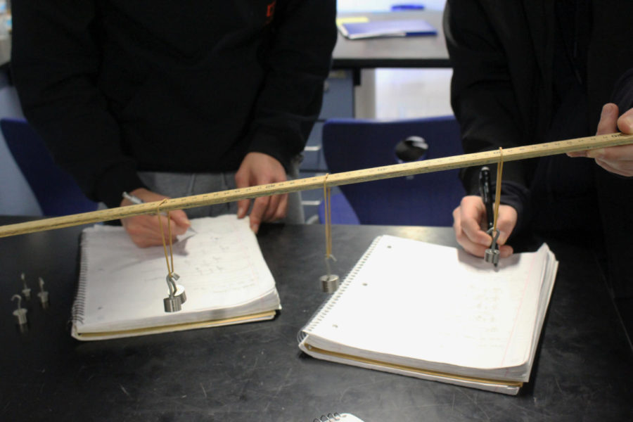 Students in AP Physics classes get to experience working on different labs in order to expand their 
understanding.