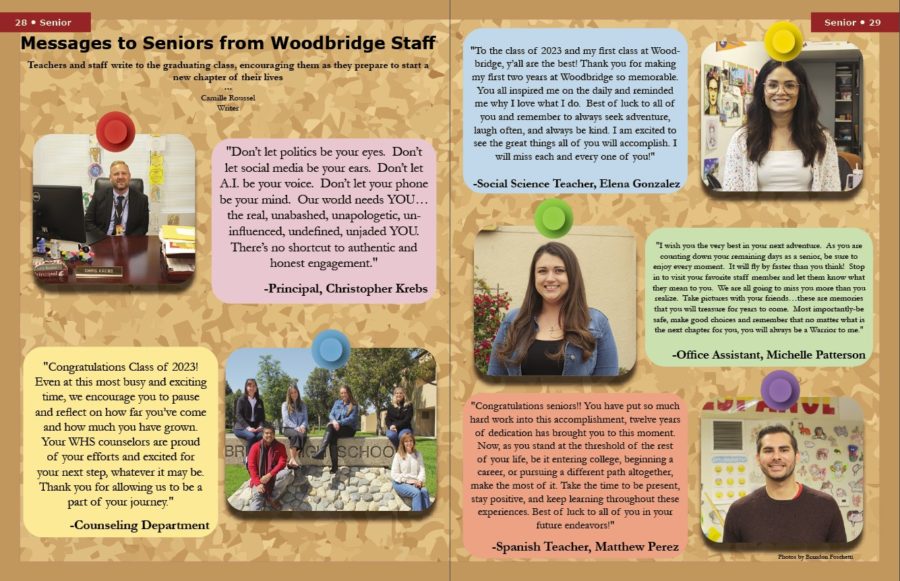 Woodbridge+High+teachers+and+staff+members+give+messages+to+the+2023+senior+class.