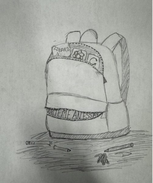 This drawing illustrates how students are using Open AI platforms to cheat in school. The backpack symbolized how students use AI for school. The smaller pocket of the bag symbolizes a student’s request for cheating. The broken pencil and pen also symbolize how students are not writing down their own ideas. This image captures the idea of the article because it shows how students have turned to these AI resources to plagiarize instead of using their own creativity to make new ideas. The backpack is the student and the logos are the “ideas” coming from the student