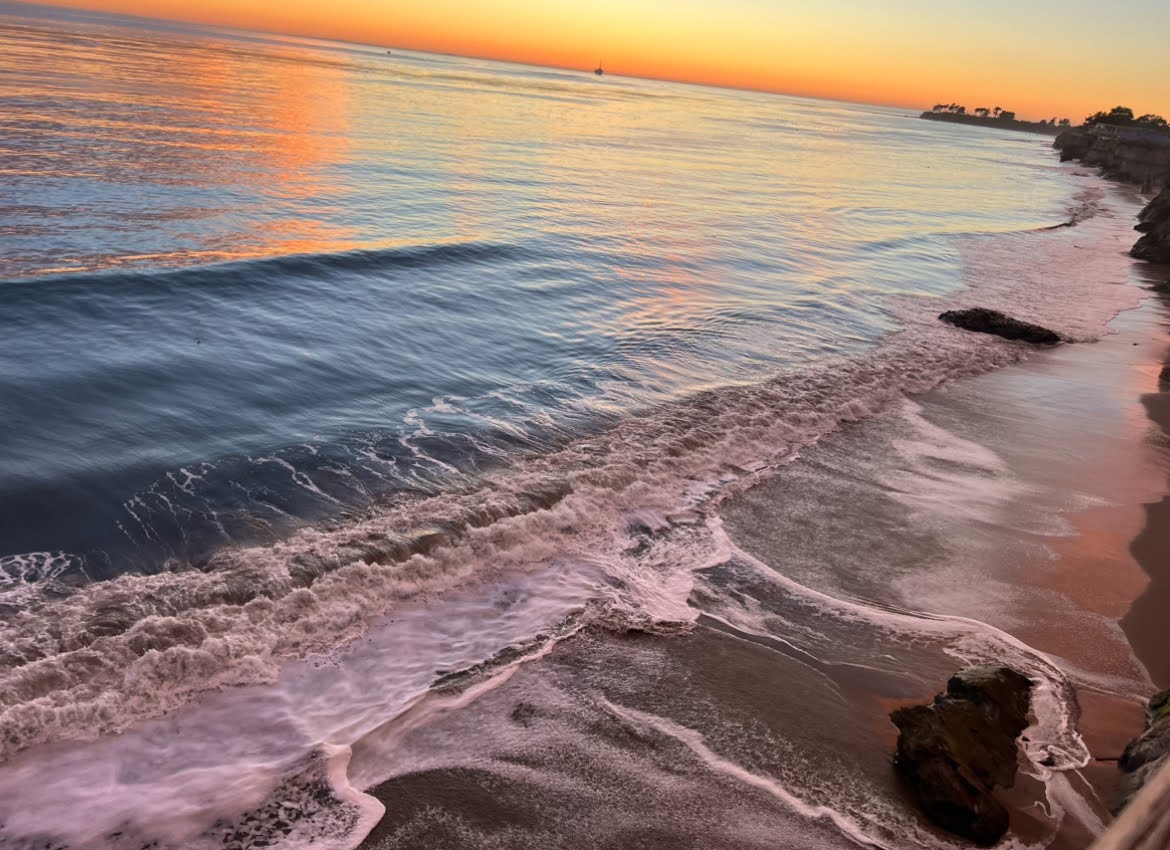 A Summer sunset at Laguna Beach.