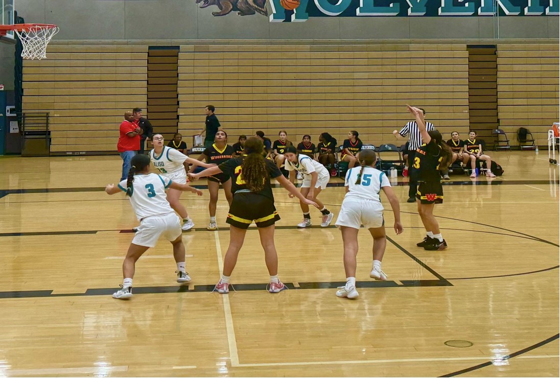 Woodbridge High junior varsity basketball faced Sonora High and were shooting for a free throw after a foul.
