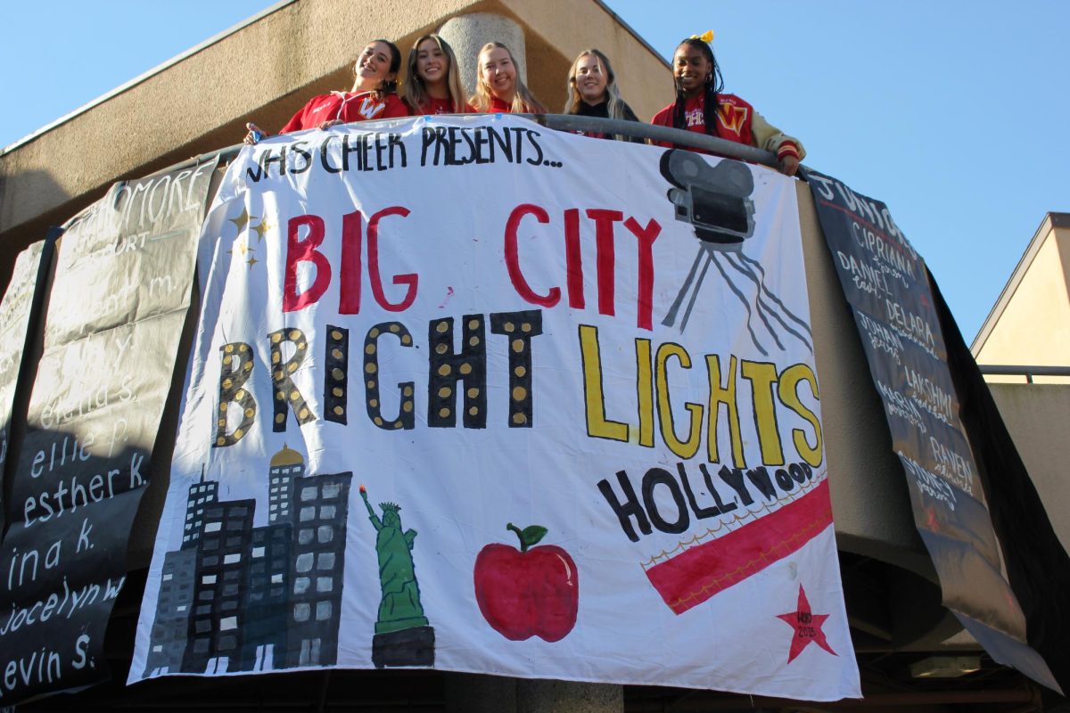 The cheer team reveals the Winter Formal theme "Big City, Bright Lights," a nod to the glamour of New York City and Hollywood.