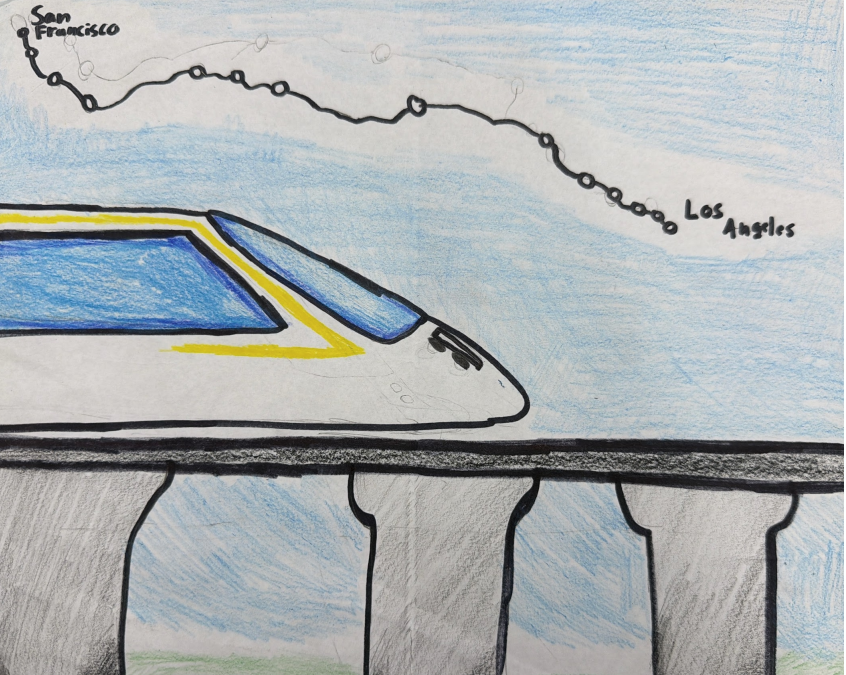 The California High Speed Rail Authority plans to connect Los Angeles and San Francisco through a high-speed passenger rail system designed to provide faster transportation across the state for
commuters. The project is divided into two phases. Phase 1 spans approximately 494 miles and runs through the Central Valley, connecting major cities such as San Francisco, Fresno, San José, Palmdale, and Bakersfield. Phase 2 would extend the rail to Sacramento and San Diego, with
additional stops in Stockton, Modesto, San Bernardino, and Riverside. The project was first approved by California voters in 2008 through Proposition 1A, and it currently remains under construction as of 2026. Current construction on the project is focused primarily in the Central Valley, while the estimated cost of the project has risen to more than $100 billion.